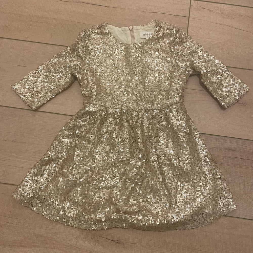 EGG New York Gold Sequin Dress 4Y